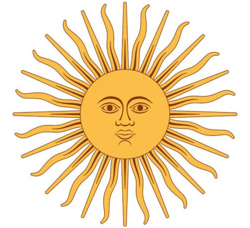 मई के सूरज का चित्रण