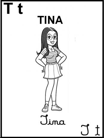 ภาพประกอบตัวอักษร Turma da Mônica - Letter T