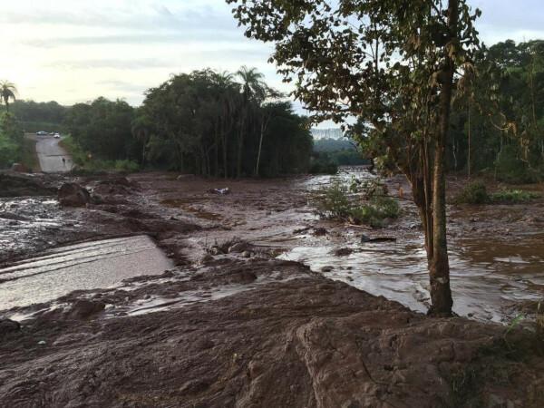 Destruction caused by the collapse of the dam in Brumadinho