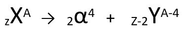 Generic equation of the first law of radioactivity.