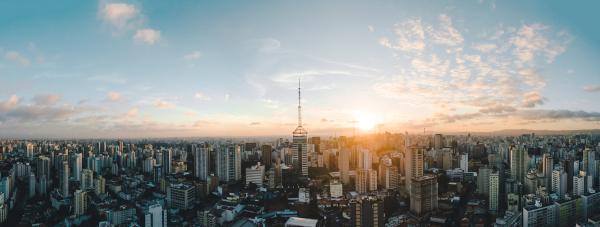Skyline van de stad São Paulo (SP).