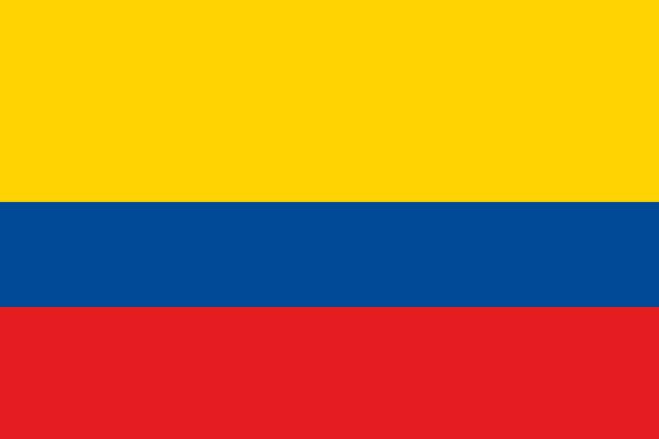 Vlajka Kolumbie, krajiny v Južnej Amerike.
