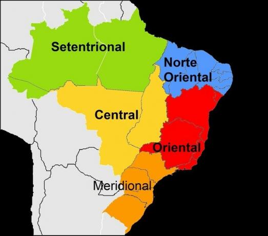 Brezilya bölgesel bölümü