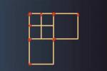 Sfida: sposta solo 2 fiammiferi e forma 7 quadrati nell'immagine