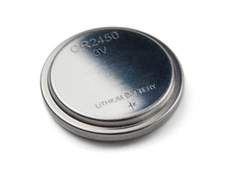 Η μπαταρία λιθίου έχει σχήμα νομίσματος.