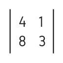 Voorbeeld van determinanten van de tweede orde