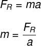 Inertia measures the ratio between the applied force and the obtained acceleration.