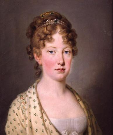d. Maria Leopoldina, moglie di d. Pedro I, ebbe una grande influenza sull'indipendenza del Brasile.[1]