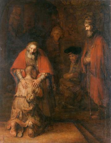 Retur av den bortkomne sønnen, Rembrandt