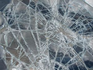 Broken glass - example of a covalent compound with low tenacity