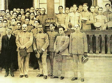 Alcuni membri del team medico assegnato alla prima guerra mondiale.