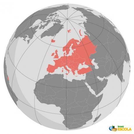 Položaj Europe na zemaljskoj kugli