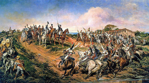Le 7 septembre, sur les rives de la rivière Ipiranga, l'indépendance du Brésil a été déclarée.[1]
