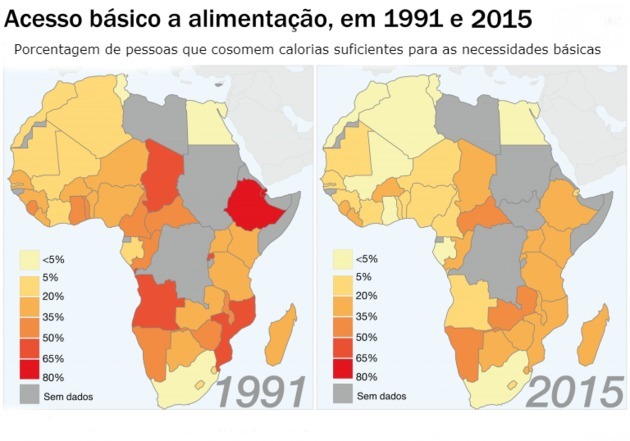 Afrikan nälän kartta