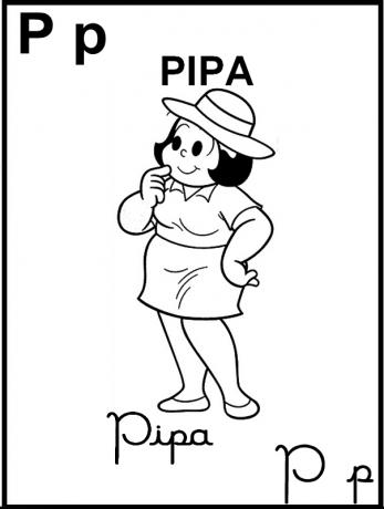 Illustrert alfabet Turma da Mônica - Pipa
