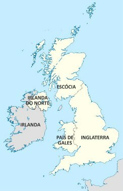 Térkép a brit uralom felett Írország