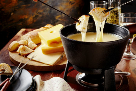 Fondue can be very caloric, especially if combined with bread