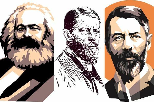 Durkheim, Marx ve Weber, sosyolojinin temel teorisyenleri olarak kabul edilir.