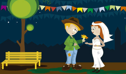 يعد "حفل الزفاف المتلألئ" أحد أكثر أجزاء Festa Junina مرحًا