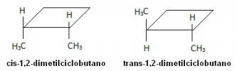 Cis-trans geometrické izomery v cyklických sloučeninách