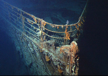 Titanic bow wreckage image
