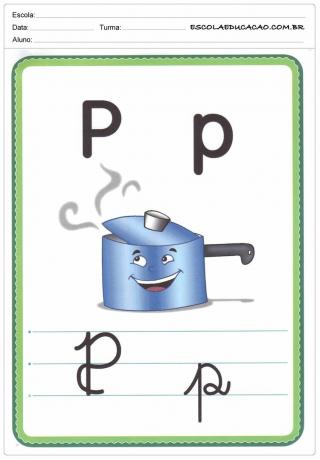 Ilustrowany alfabet - litera P