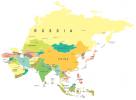 Asia: kart, land og regioner, generelle data