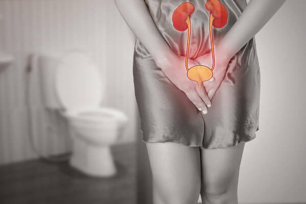 Cystitis causes pain when urinating, bladder pain, lower abdomen and back, and the need to urinate frequently.