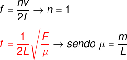 Формула за честота на осцилиращата струна