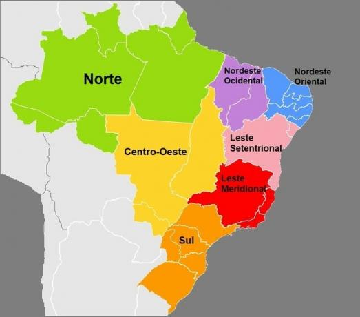 Περιφερειακή διαίρεση της Βραζιλίας