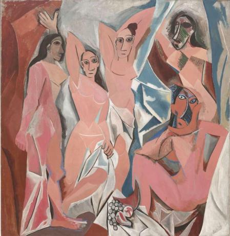 Painting The Ladies of Avignon, by Picasso