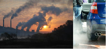 La pollution de l'air par la combustion de combustibles fossiles augmente la concentration de gaz à effet de serre dans l'atmosphère