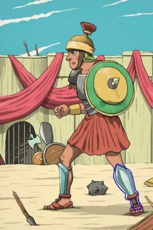 Tik genialūs protai atranda, kur yra gladiatoriaus kardas