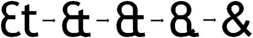 العطف أو العلامة التجارية "E". Ampersand الشهير &!