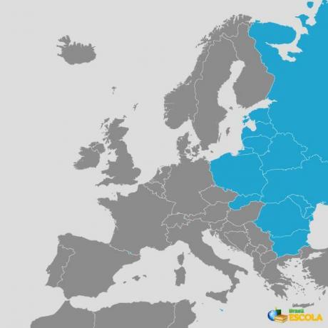 Kart over Øst-Europa
