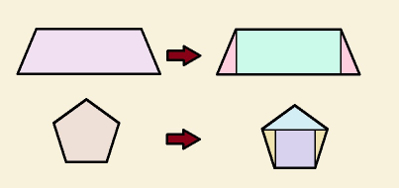Alle polygoner kan spaltes i likeverdige figurer