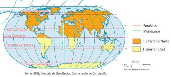 Verdenskart: kontinenter, land, hav, hav