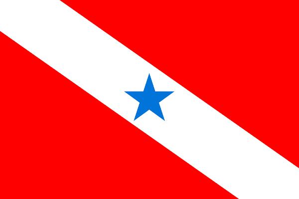 Bendera Pará, negara bagian utara.