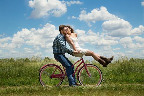 couple on the bike