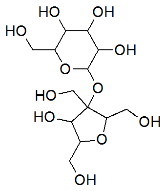 Chemical structure of sucrose