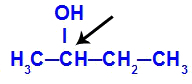 Carbonul chiral prezent în butan-2-ol