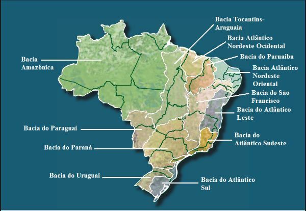 Mapa hydrograficzna Brazylii