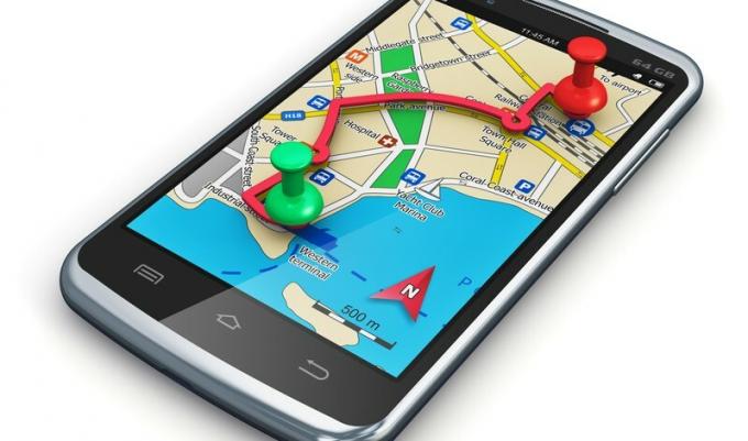 GPS på mobiltelefon