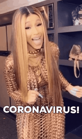 Cardi B coronavirus meme GIF