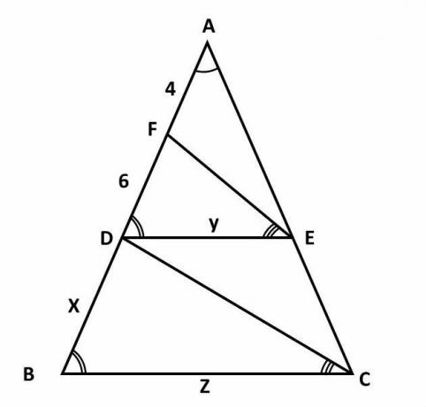 Military College Question 2015 podobnost trojúhelníků