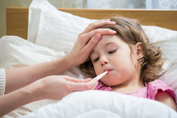 A person with a fever may feel unwell and have a poor appetite.