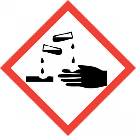 Hydrochloric acid is a dangerous substance due to its high corrosive power.