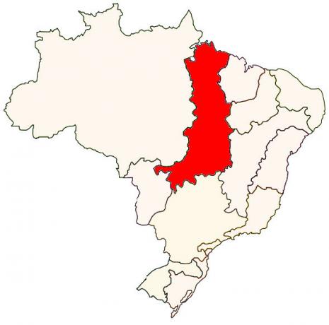 地図はトカンティンス-アラグアイア盆地の位置を示しています。