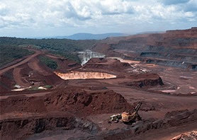 Основні райони видобутку руди в Бразилії
