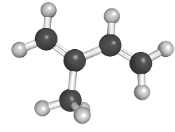 izoprēna molekula
